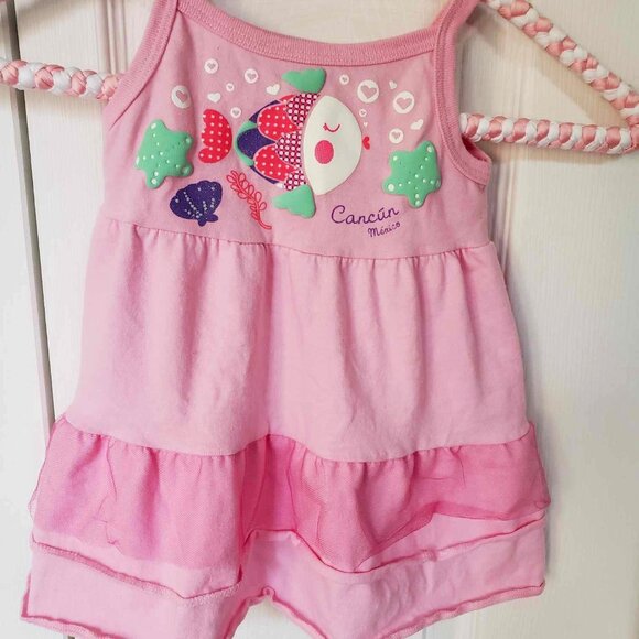 Pink Dress Cancun Mexico size 1-2T - Picture 1 of 4